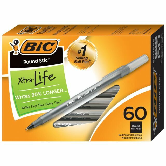 BIC Pen (medium) (Black, 60 Pack)